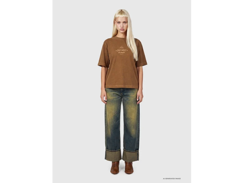 Oversize-T-Shirt mit Western-Print