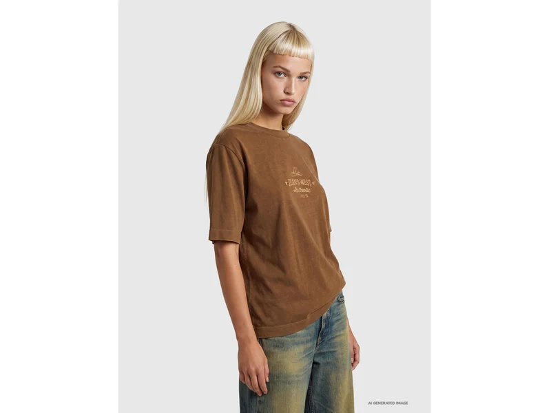 Oversize-T-Shirt mit Western-Print