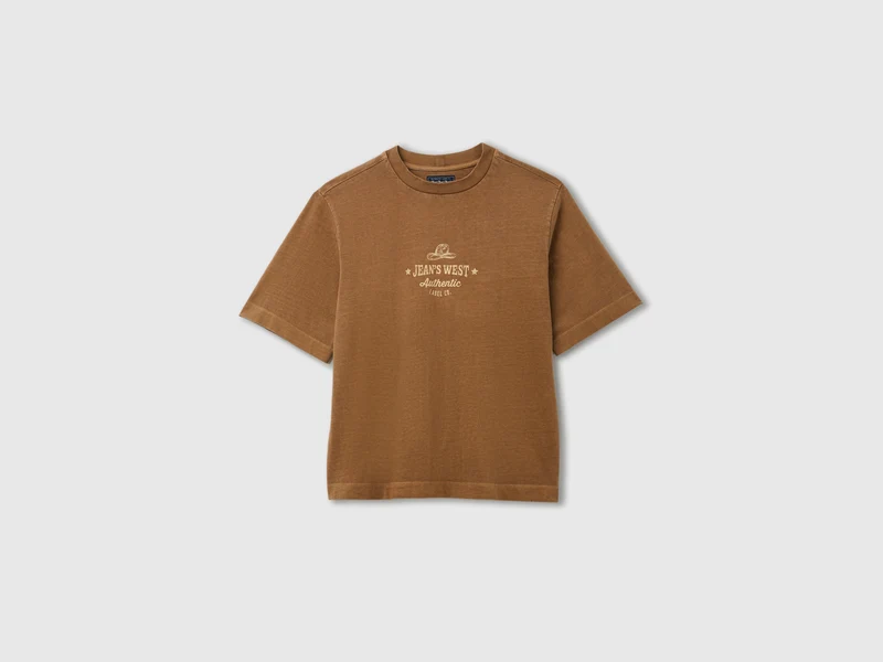 Oversize-T-Shirt mit Western-Print