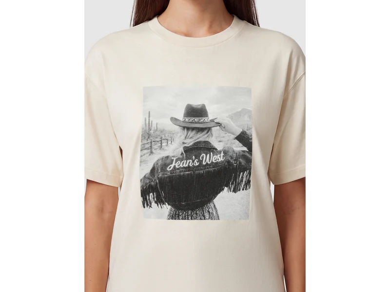 Lässiges T-Shirt mit Western-Print