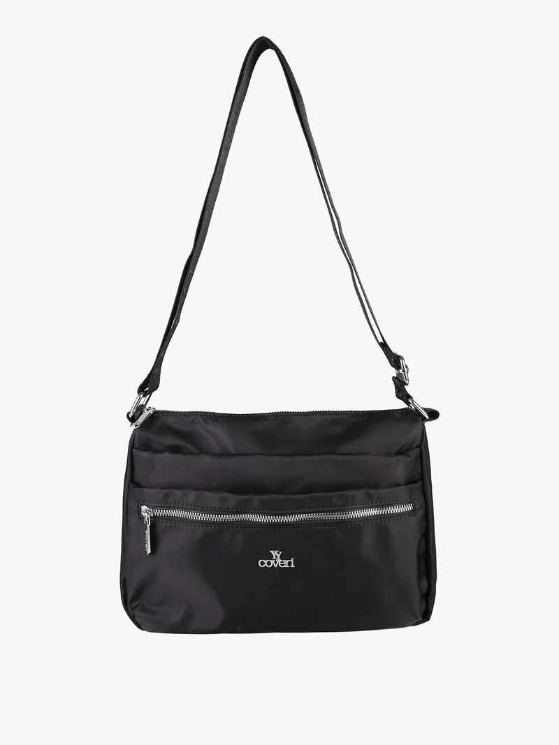 Borsa a tracolla da donna in nylon - nero
