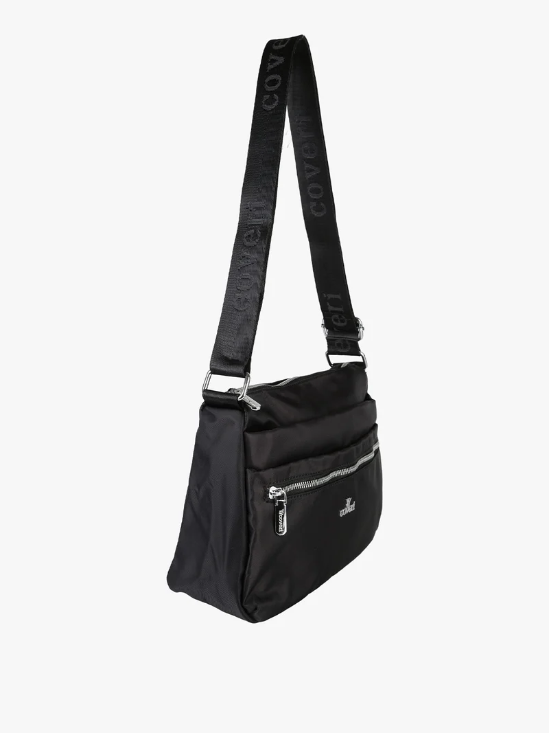 Borsa a tracolla da donna in nylon - nero