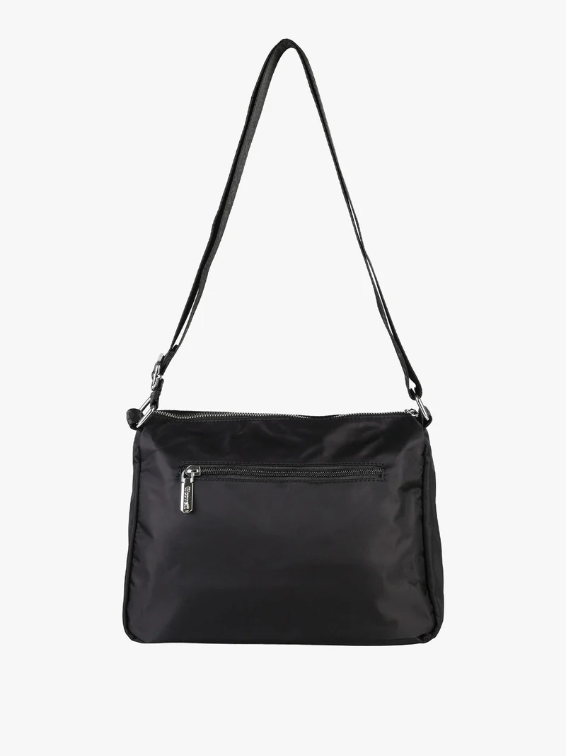 Borsa a tracolla da donna in nylon - nero