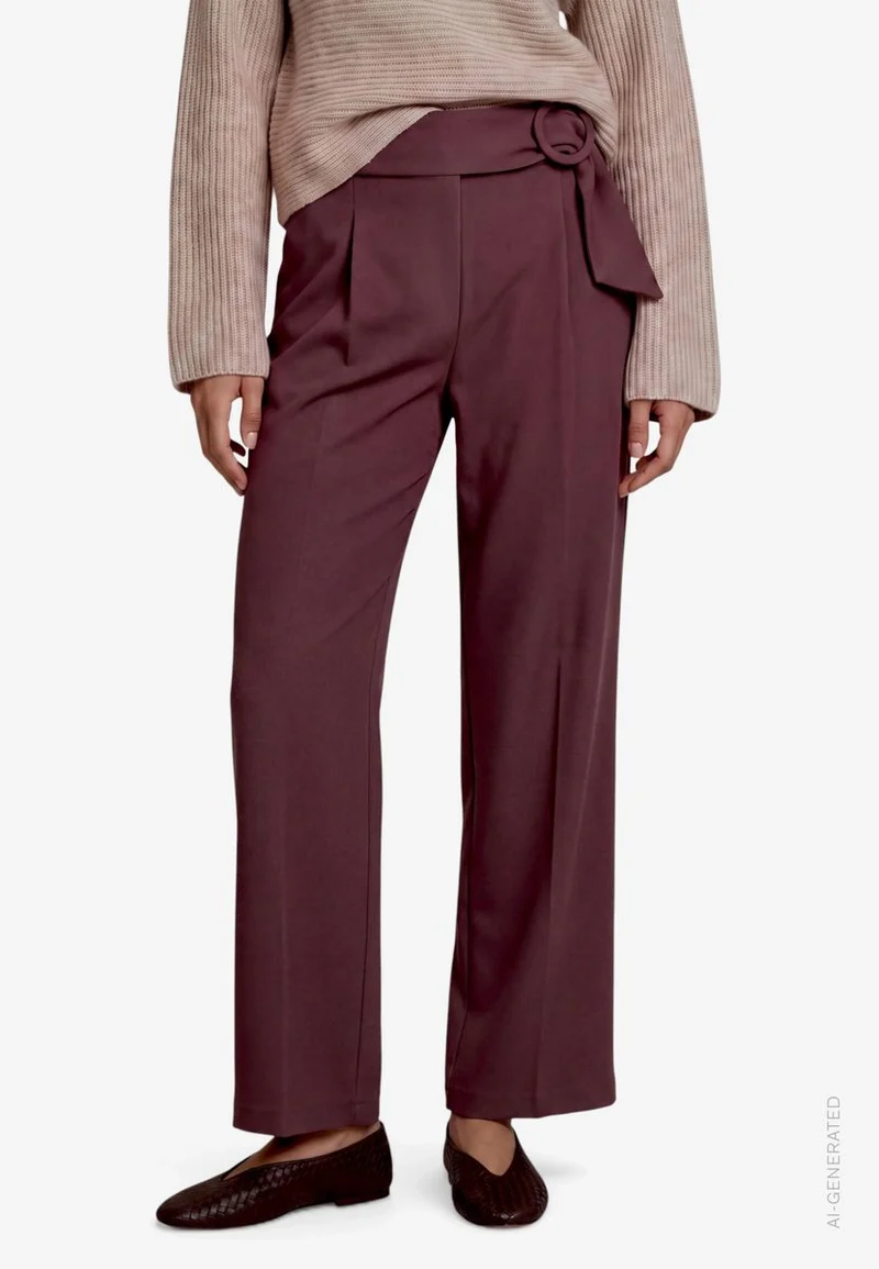 Damen Stoffhose mit Gürtel