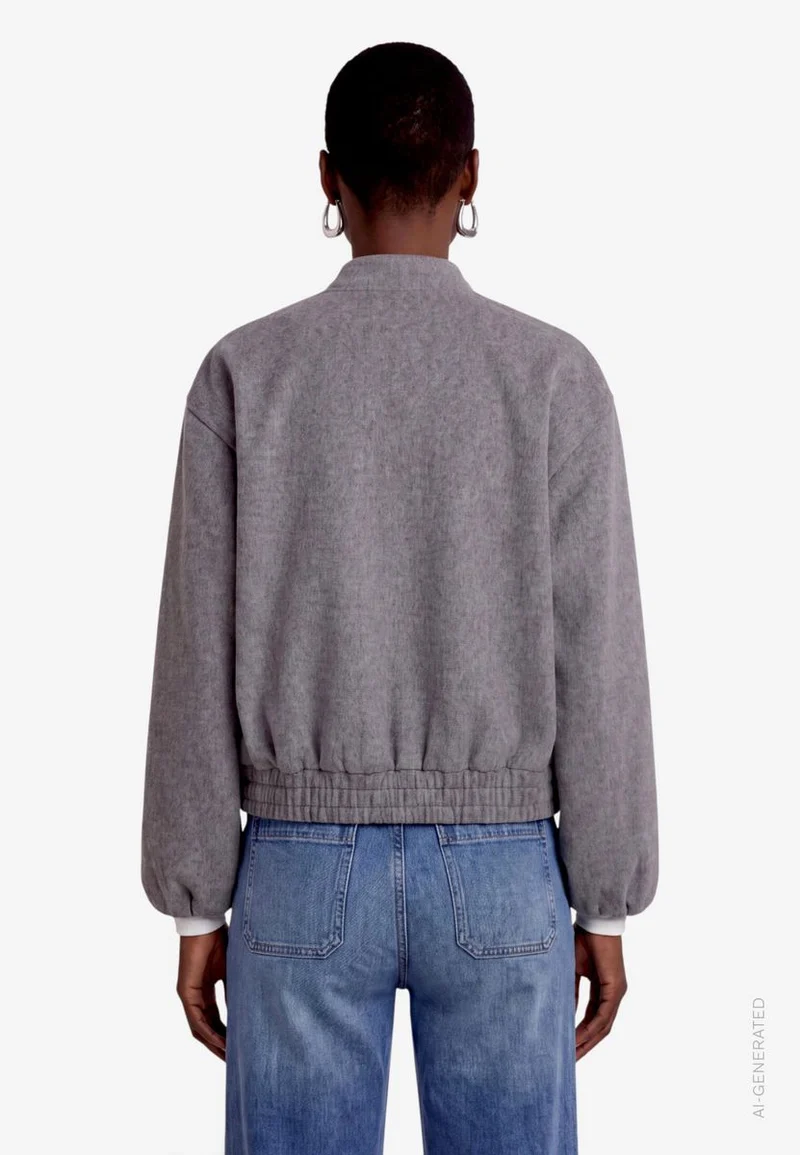 College Jacke Damen mit Reißverschluss