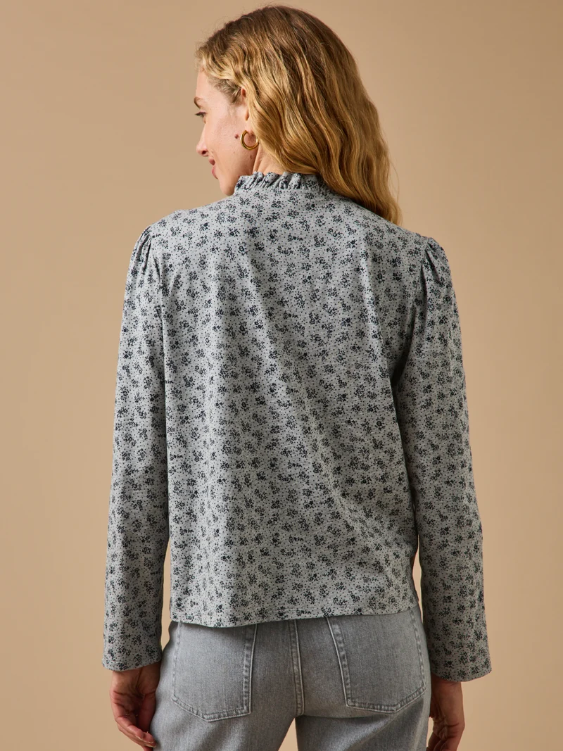 Bedruckte Damenbluse - Noémie-Modell