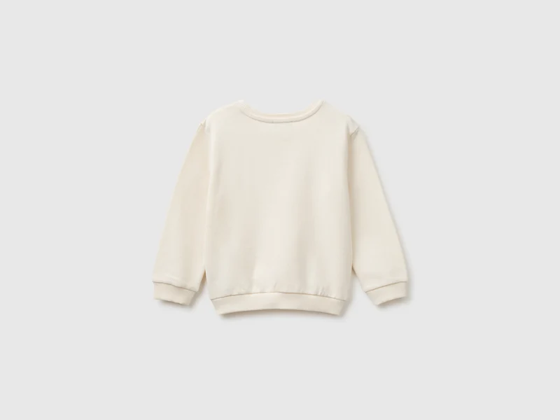 Sweatshirt mit Blütenblatt-Applikation
