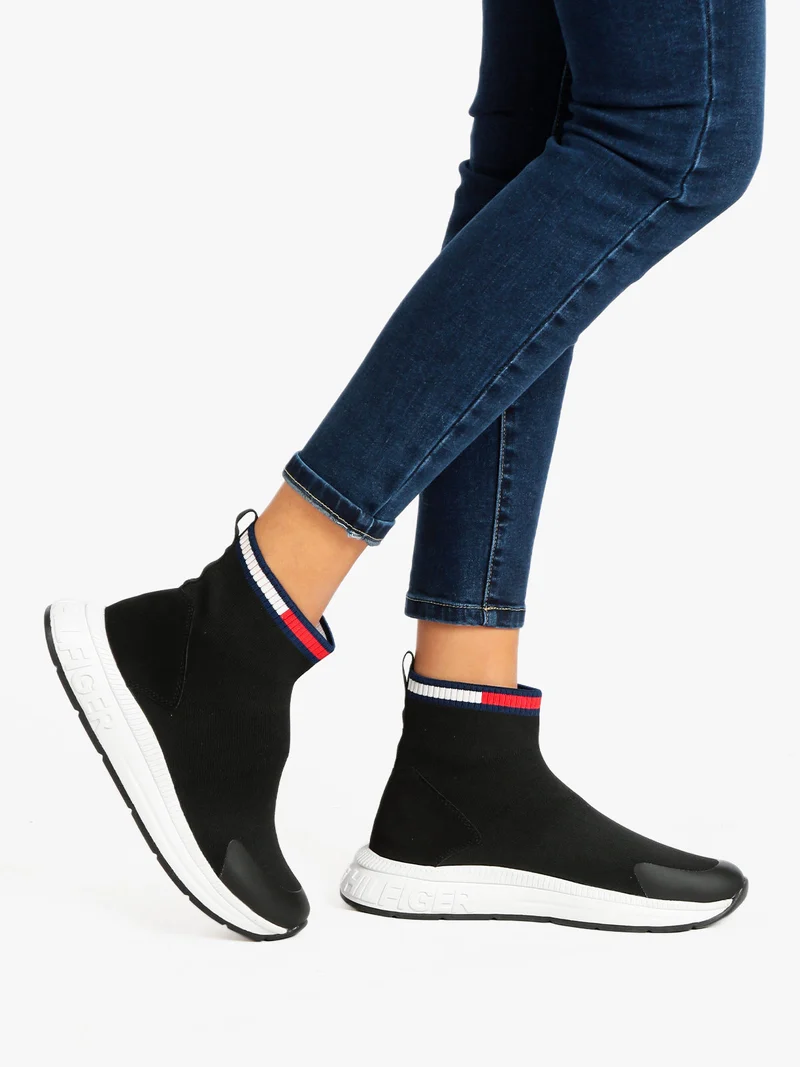SOCK SNEAKERS Sneakers slip on donna a calzino - nero