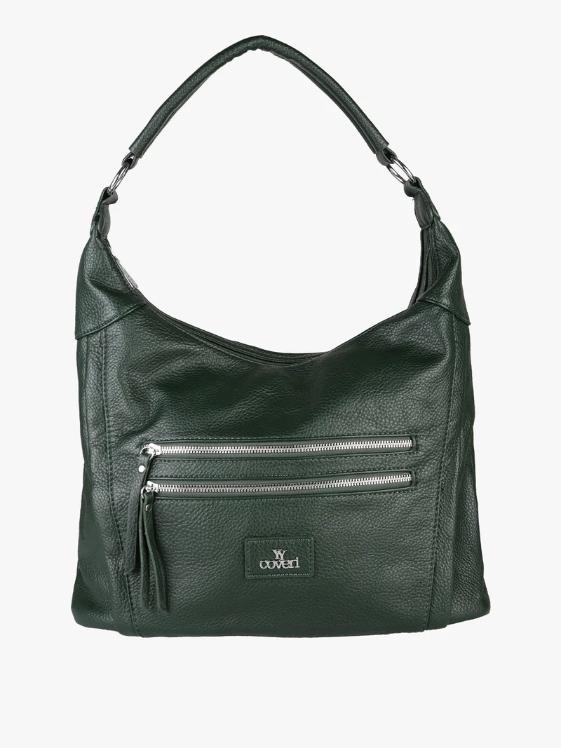 Borsa a spalla hobo in ecopelle - militare