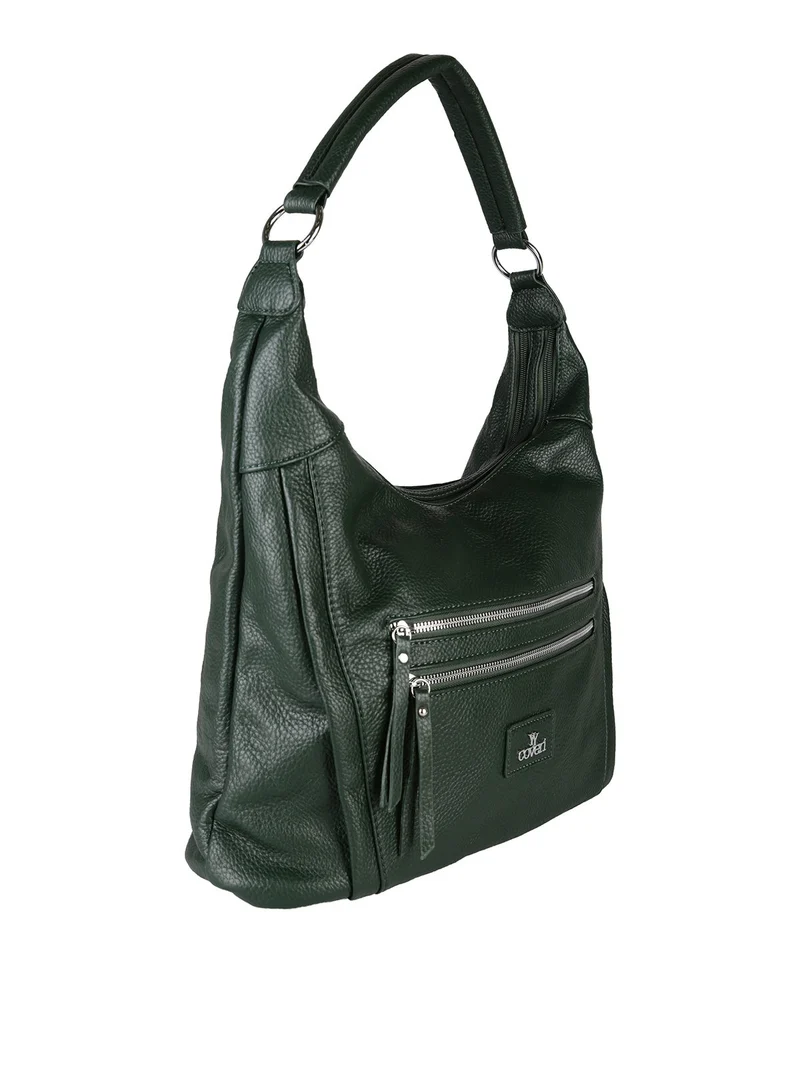 Borsa a spalla hobo in ecopelle - militare
