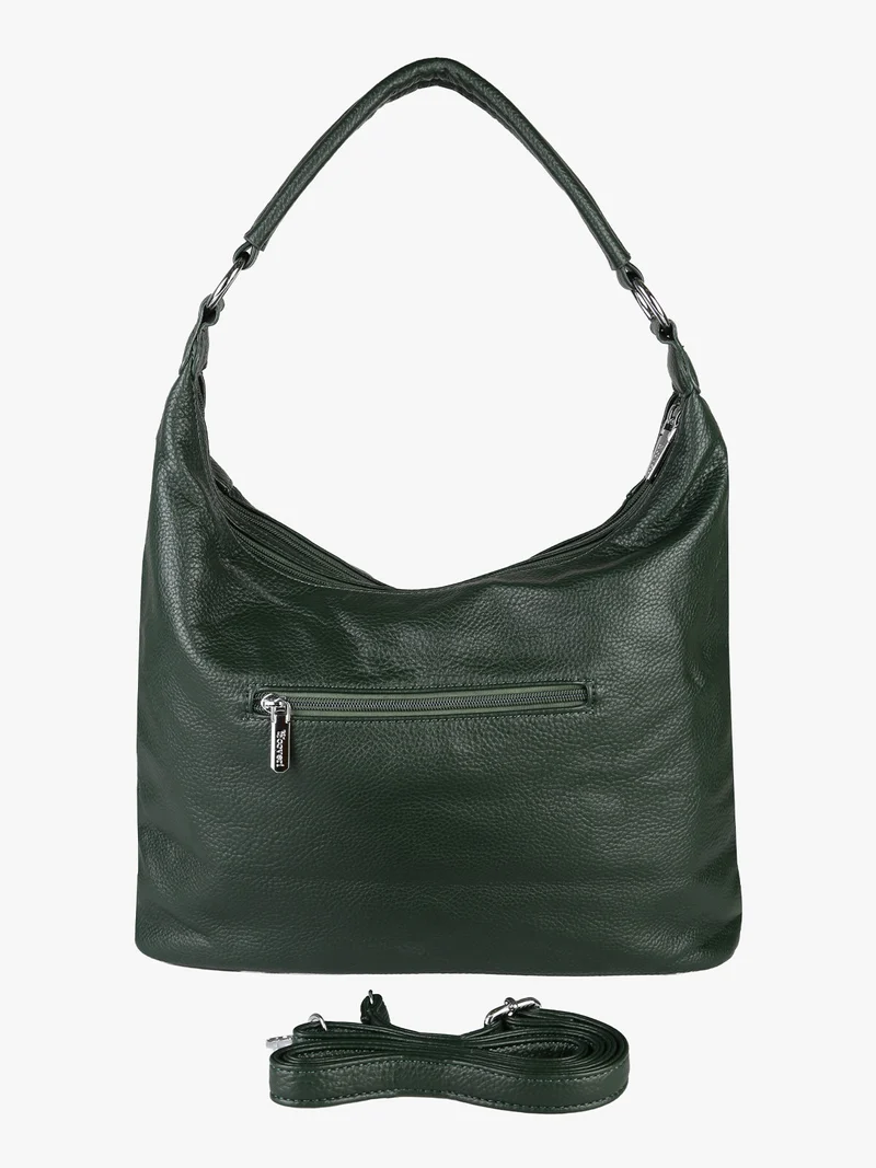 Borsa a spalla hobo in ecopelle - militare
