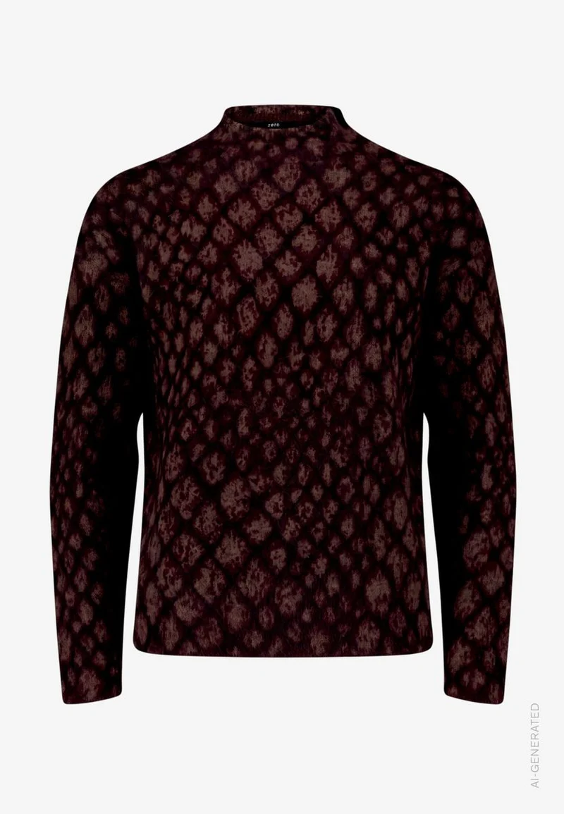 Damen Strickpullover mit Animalprint