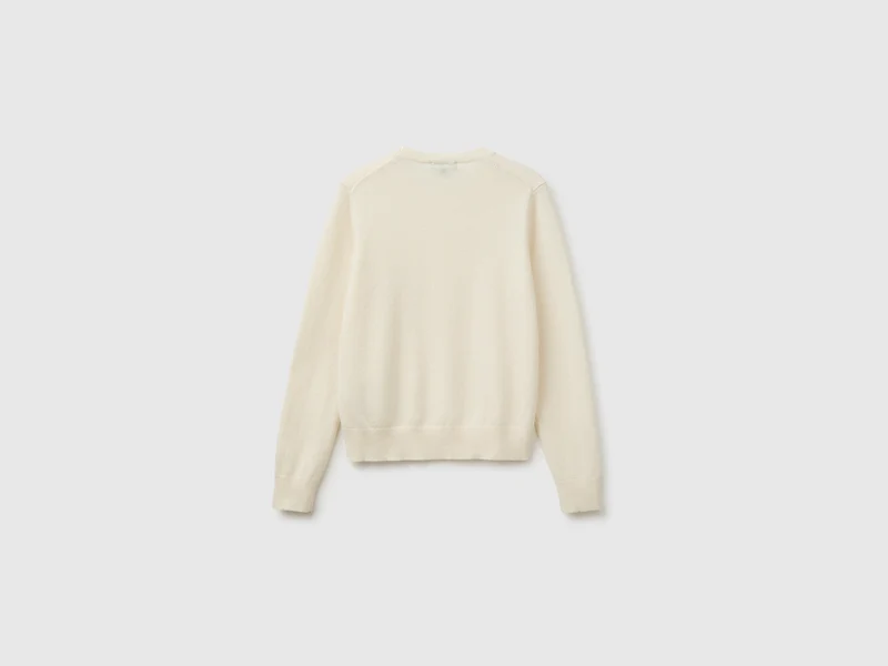 Cremefarbener Kaschmirpullover