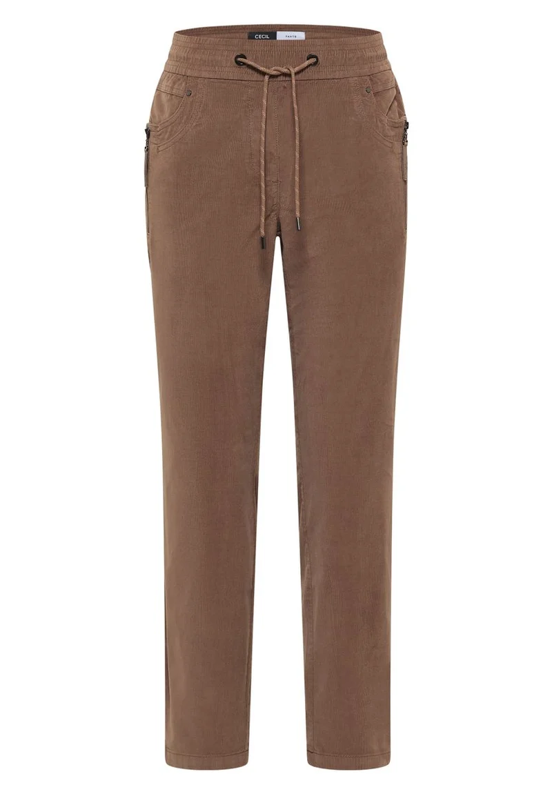 Mid Waist Slim Leg Hose im Casual Fit