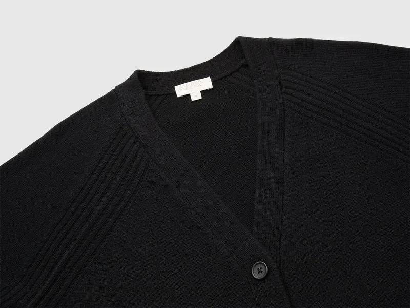 Oversize-Strickjacke aus Wollmischung