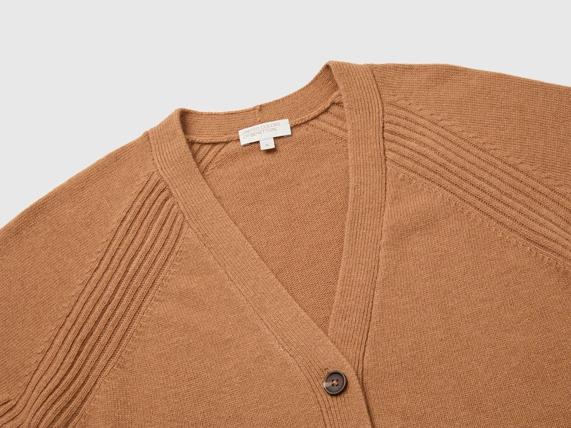 Oversize-Strickjacke aus Wollmischung