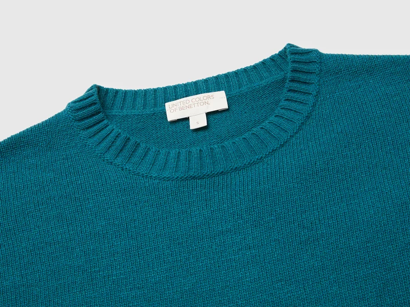 Kastenförmiger Pullover aus Wollmischung