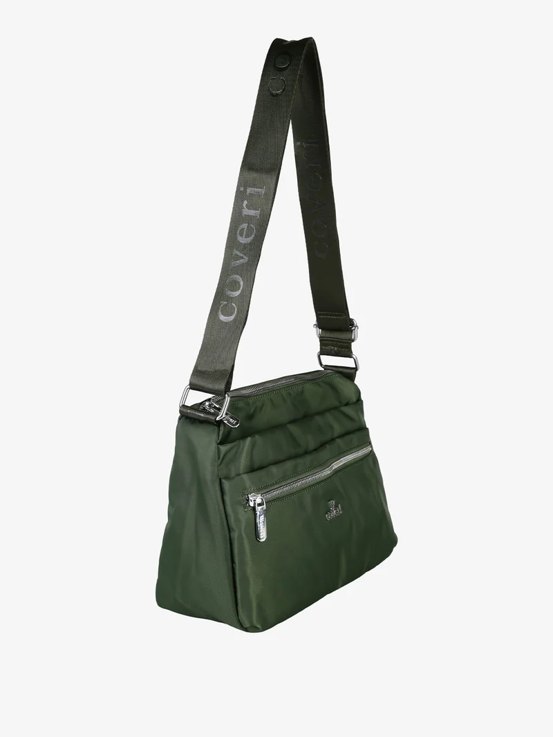 Borsa a tracolla da donna in nylon - verde