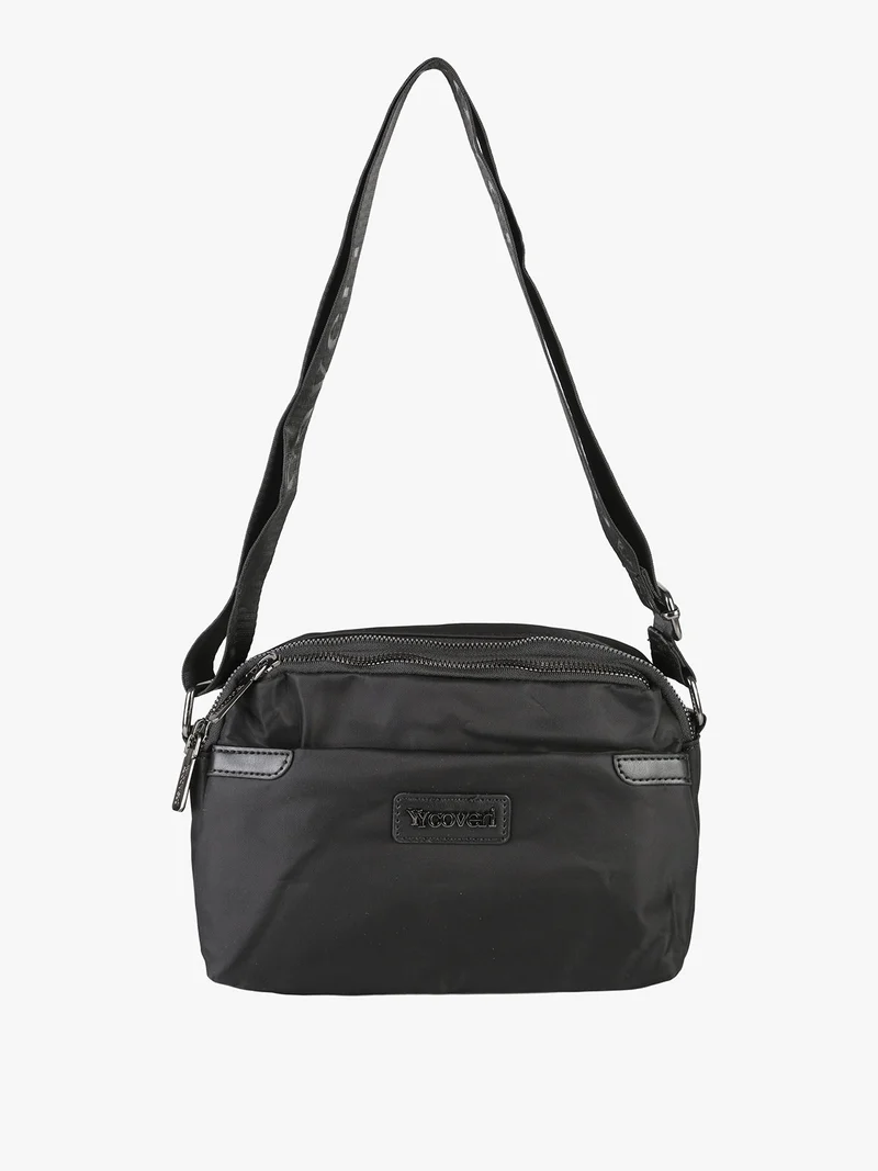 Borsa a tracolla da donna in nylon - nero