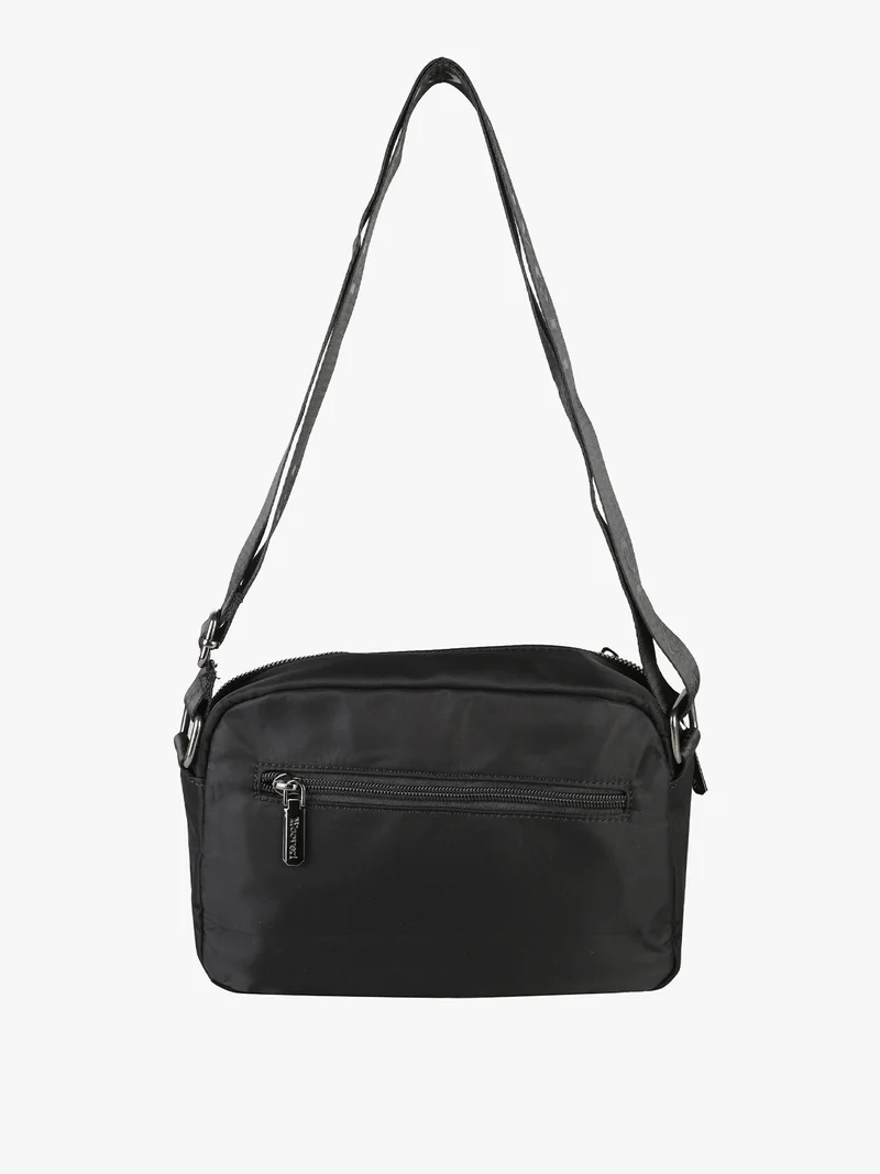 Borsa a tracolla da donna in nylon - nero