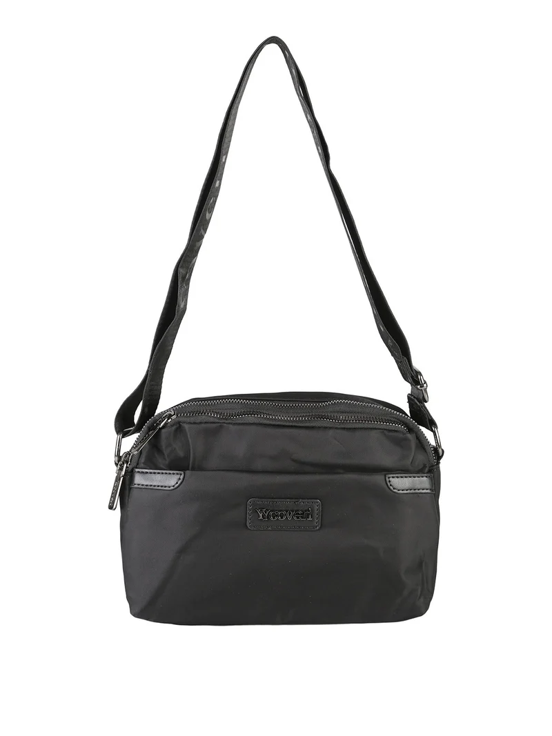 Borsa a tracolla da donna in nylon - nero