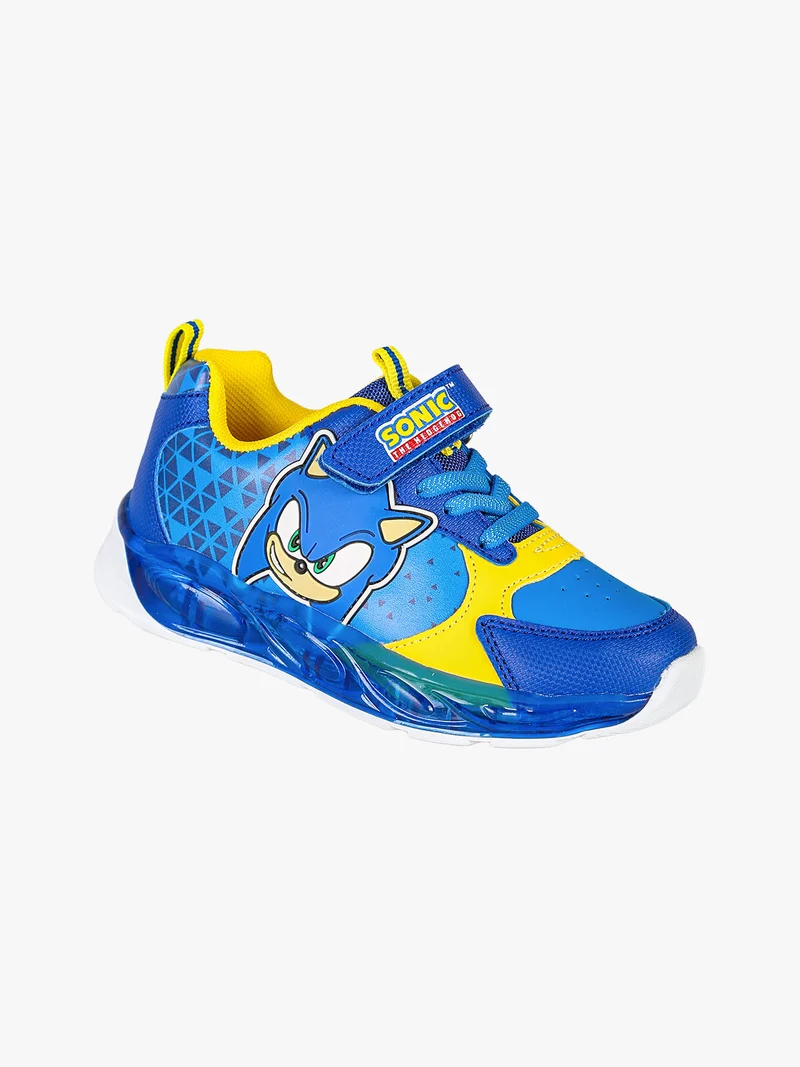 Sneakers da bambino con luci e chiusura con cinturino a strappo - blu