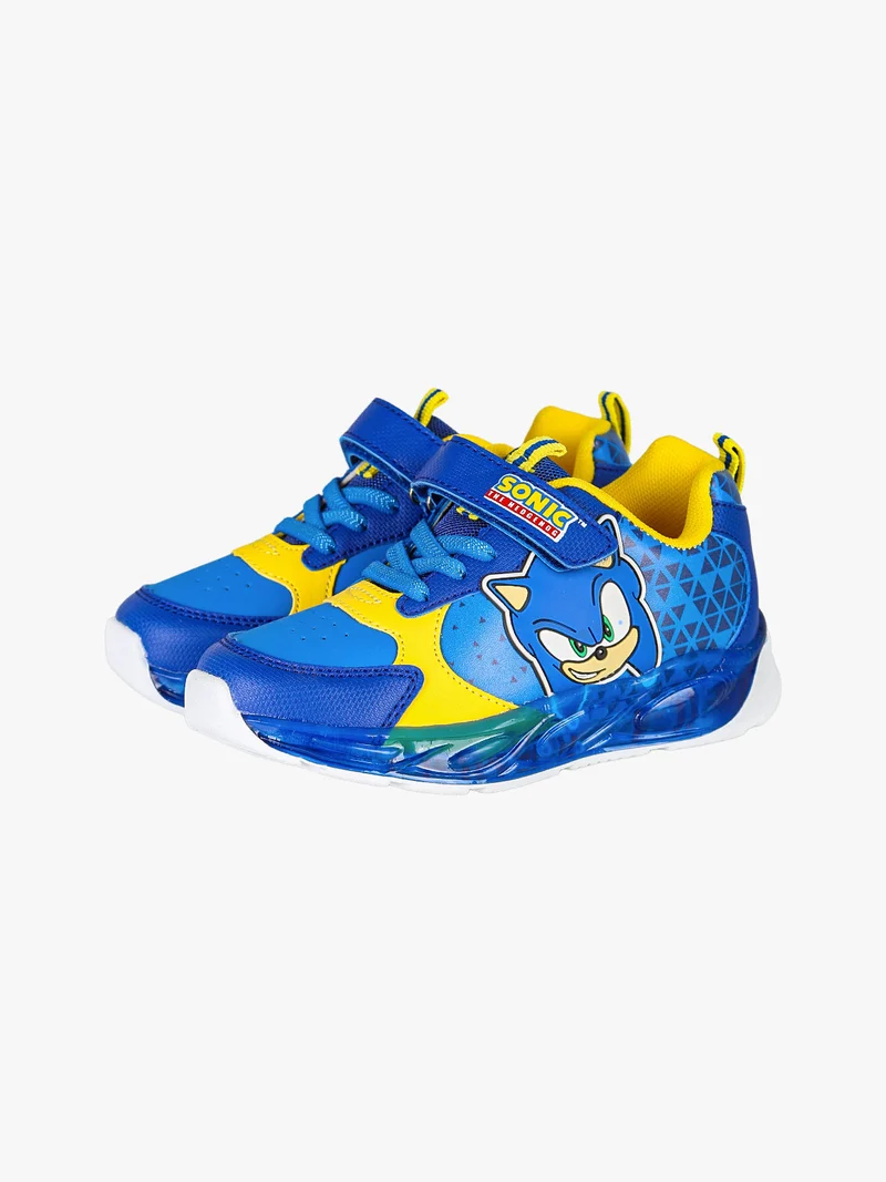 Sneakers da bambino con luci e chiusura con cinturino a strappo - blu