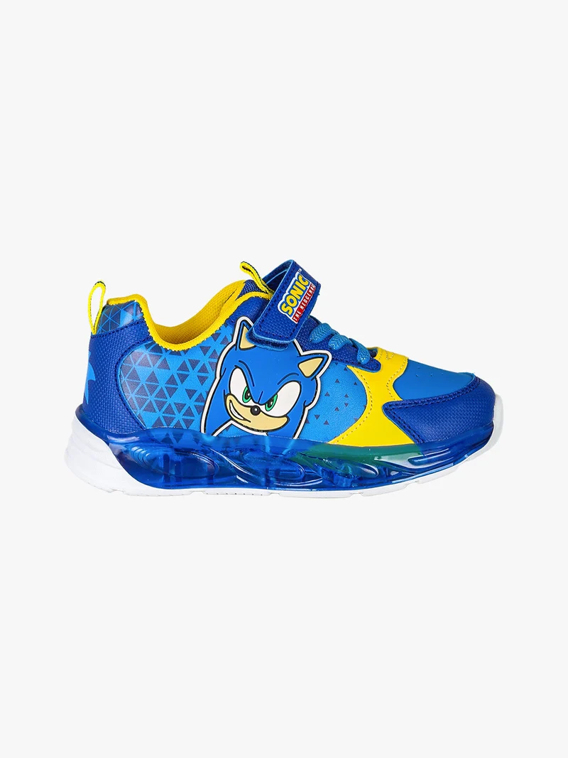 Sneakers da bambino con luci e chiusura con cinturino a strappo - blu