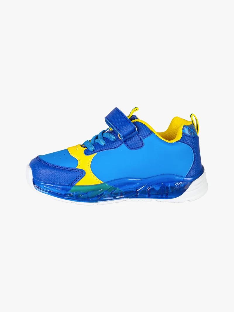 Sneakers da bambino con luci e chiusura con cinturino a strappo - blu
