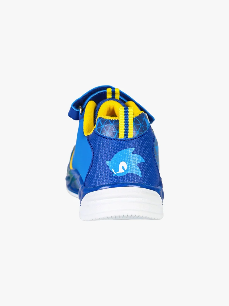 Sneakers da bambino con luci e chiusura con cinturino a strappo - blu