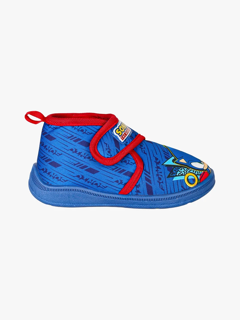 Pantofole alte da bambino con chiusura a strappo - blu