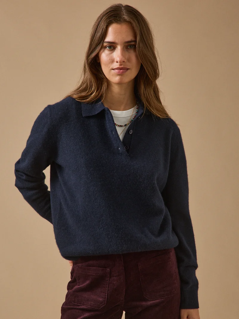 Damenpullover mit Polokragen - Cashmere-Kollektion