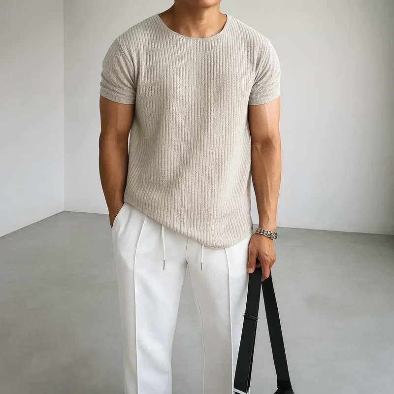 Elegant Knit T-Shirt