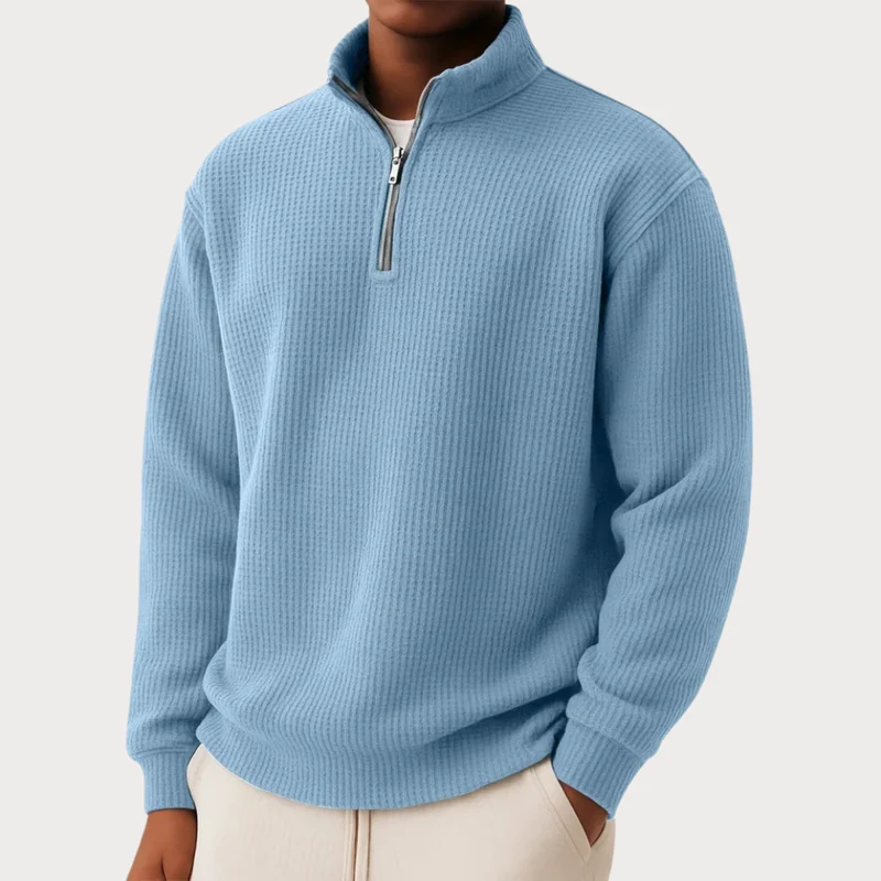 Elegant Knitted Zip Sweater