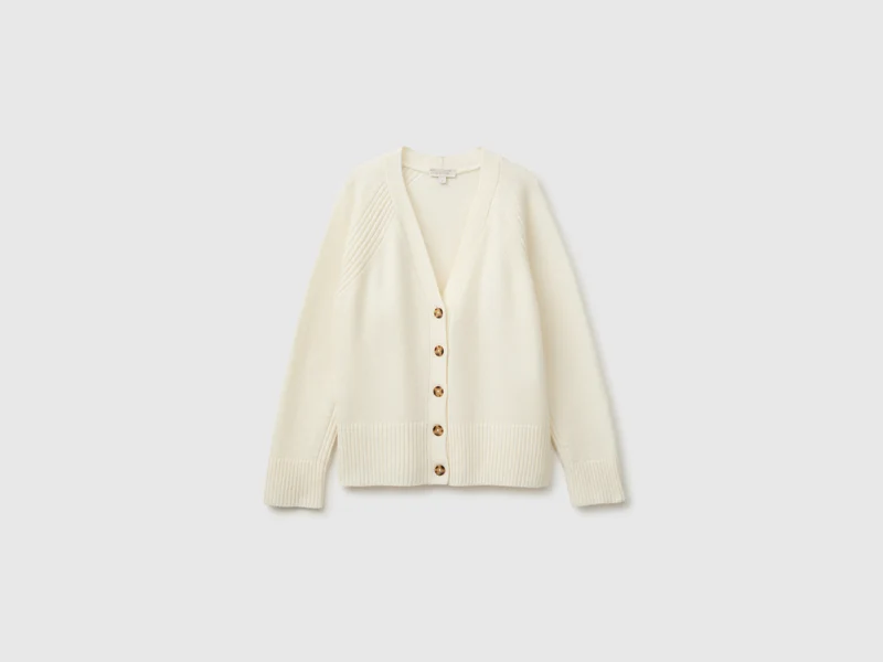Oversize-Strickjacke aus Wollmischung