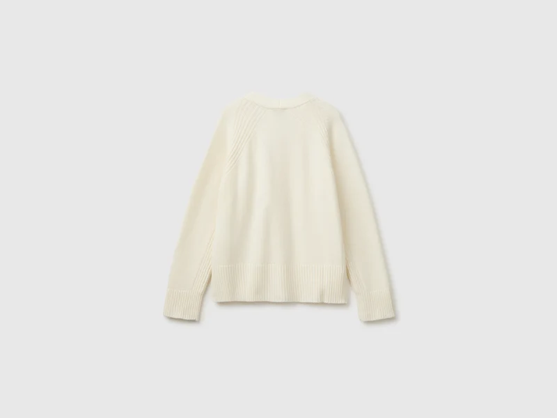Oversize-Strickjacke aus Wollmischung