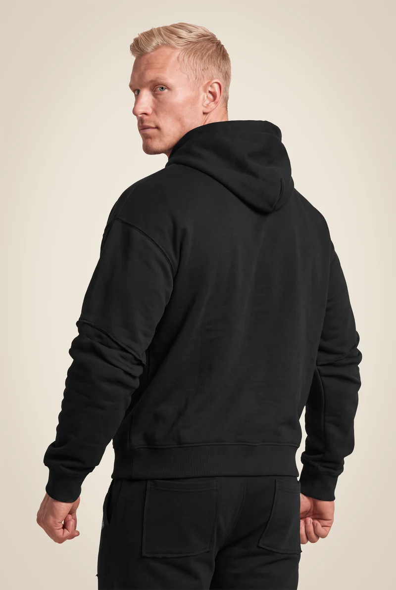 Asheville Raw Hoodie - Black