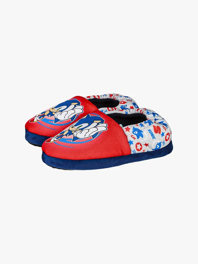 Pantofole chiuse da bambino in tessuto - rosso