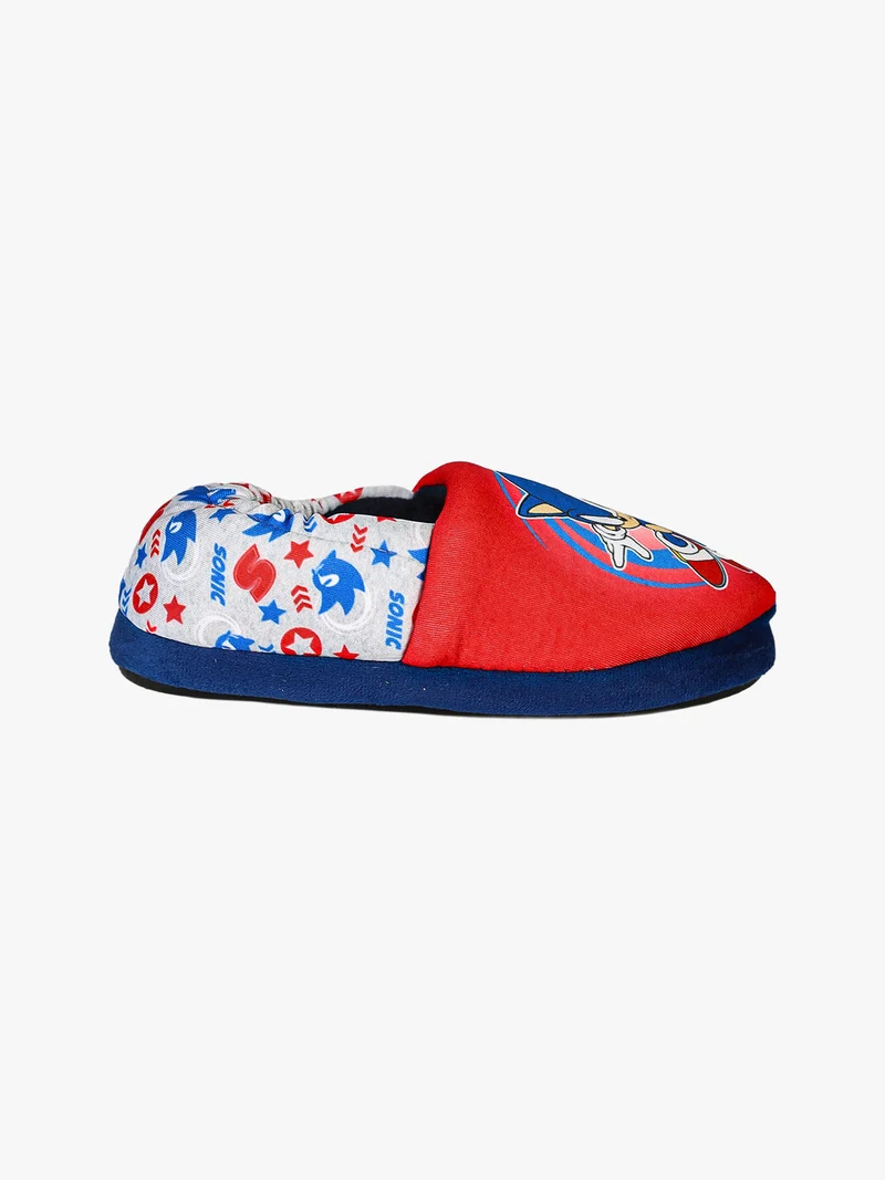 Pantofole chiuse da bambino in tessuto - rosso
