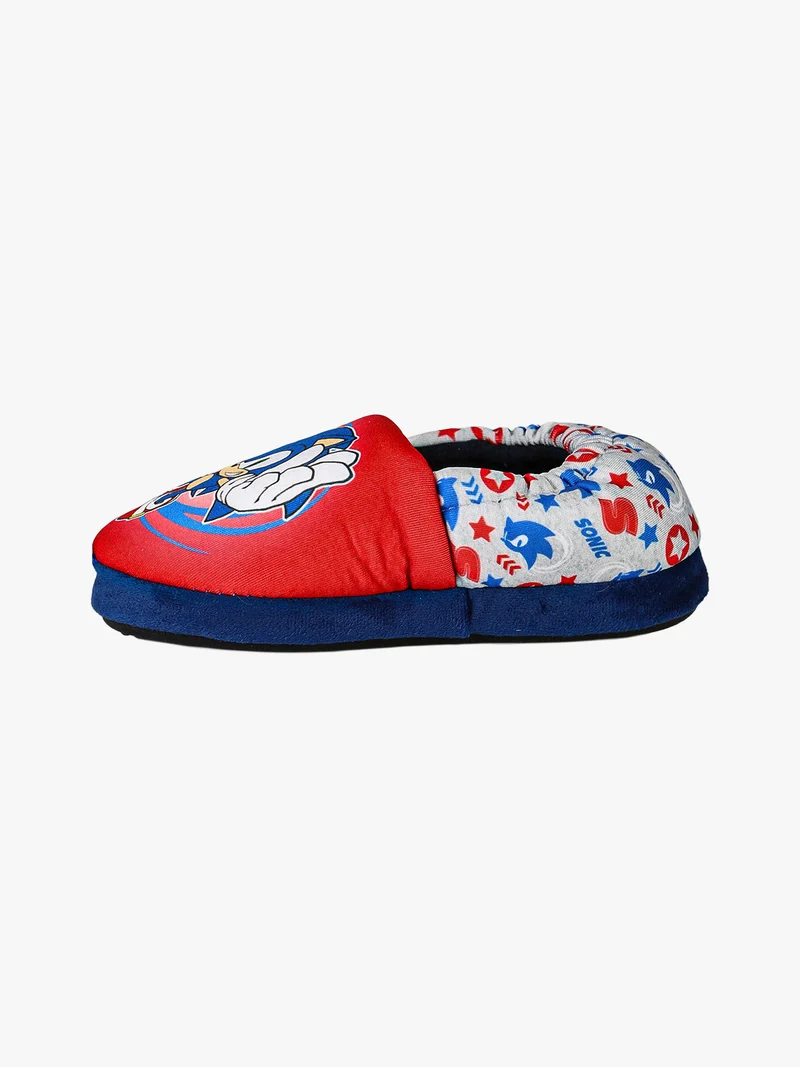 Pantofole chiuse da bambino in tessuto - rosso
