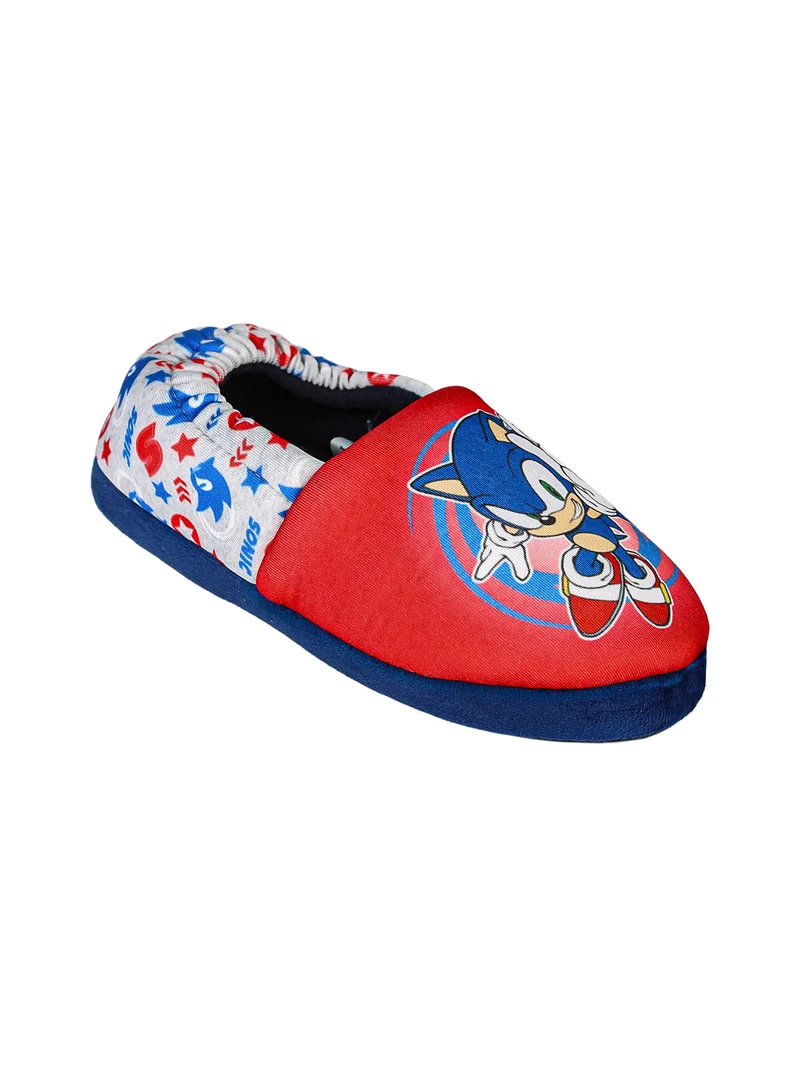 Pantofole chiuse da bambino in tessuto - rosso