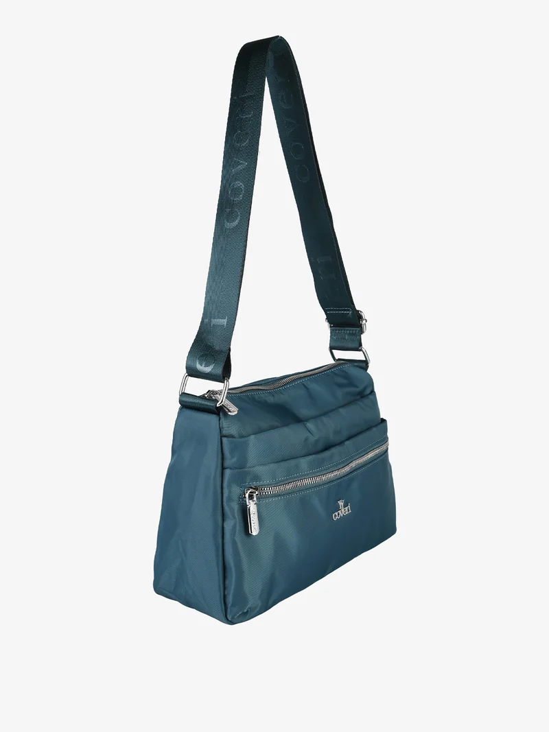 Borsa a tracolla da donna in nylon - ottanio