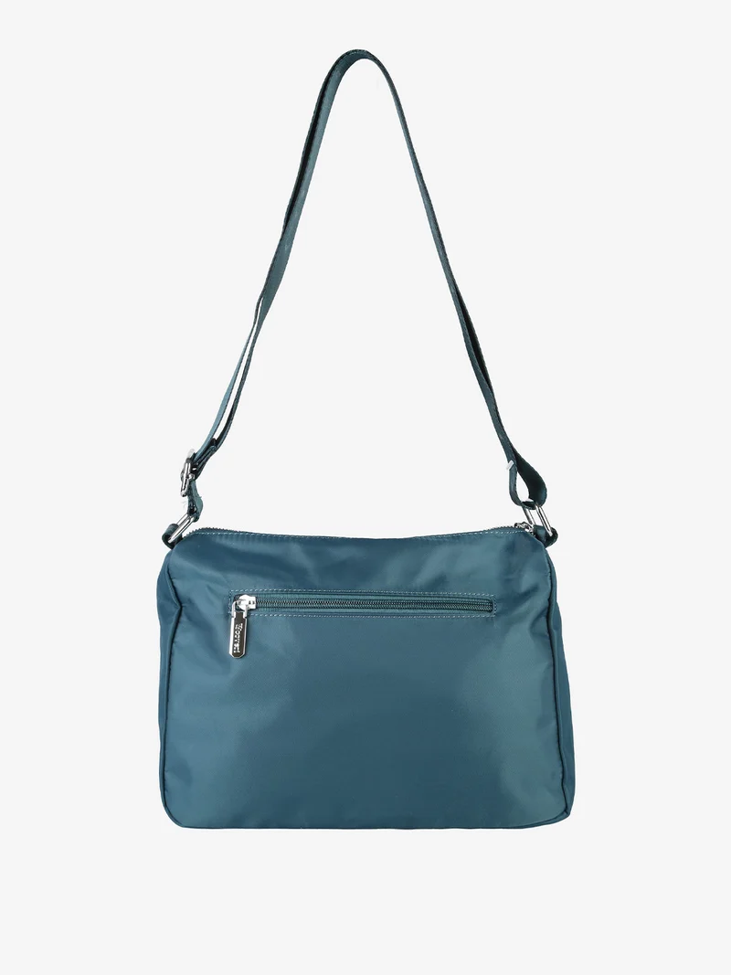 Borsa a tracolla da donna in nylon - ottanio