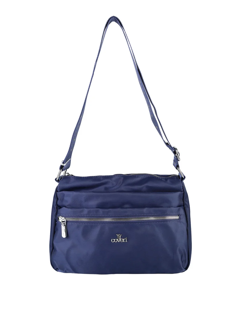 Borsa a tracolla da donna in nylon - blu scuro