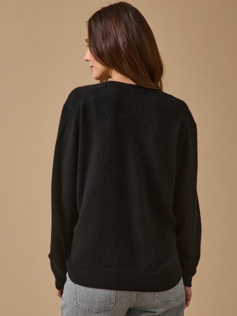 Damenpullover mit V-Ausschnitt - Cashmere-Kollektion
