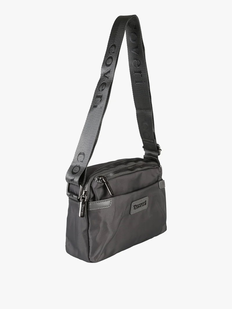 Borsa a tracolla da donna in nylon - grigio