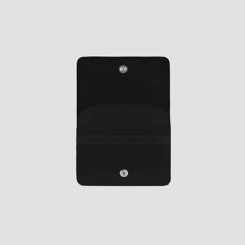 BUGATTI BLACK LEATHER CREDIT CARD HOLDER