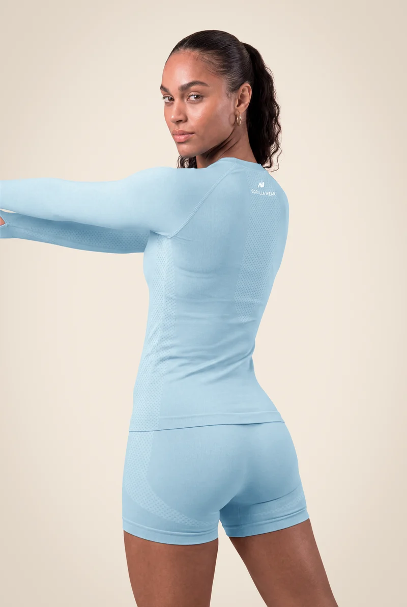 Selah Seamless Long Sleeve - Light Blue