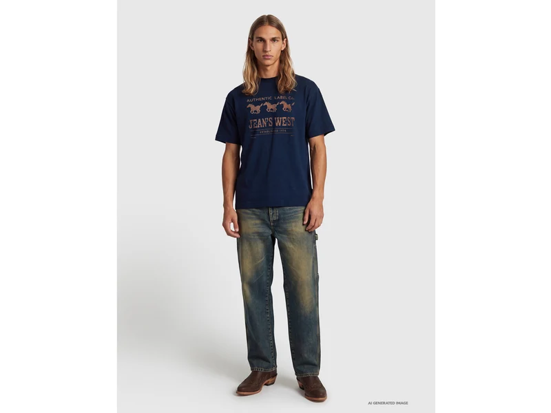 Jean's West bedrucktes T-Shirt aus 100 % Baumwolle