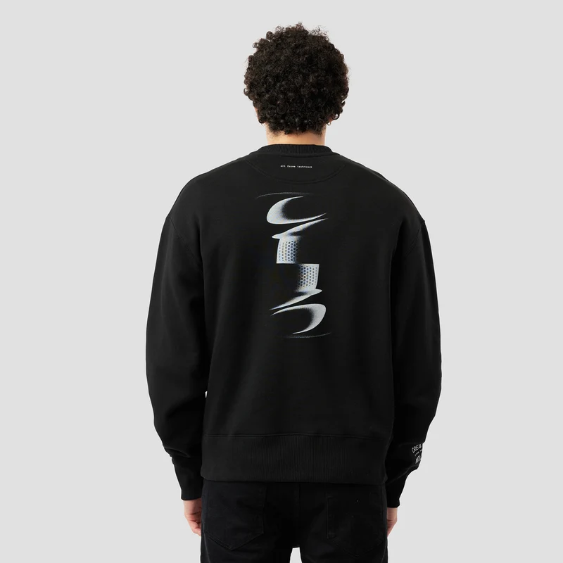ABSTRACT GRAPHIC OVERSIZED SWEATSHIRT